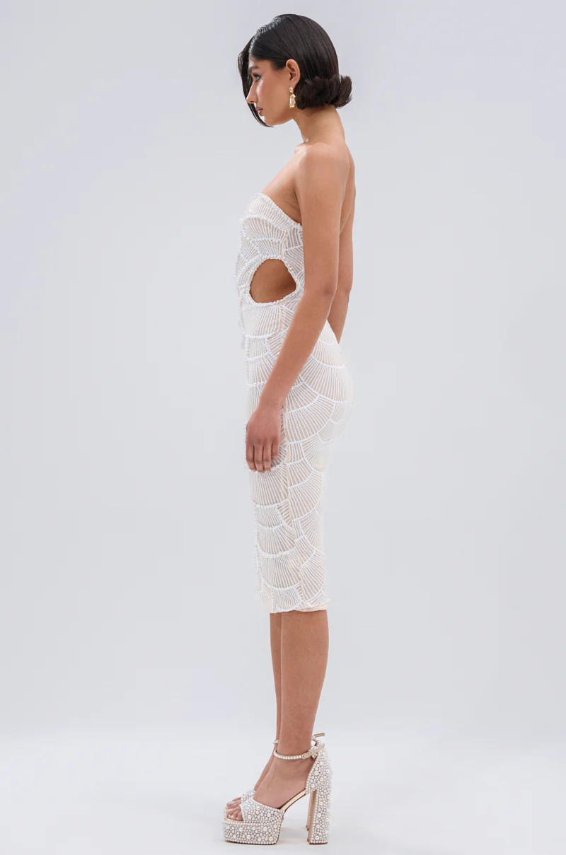 PRINCESS TREATMENT PEARL MIDI DRESS - Image 5