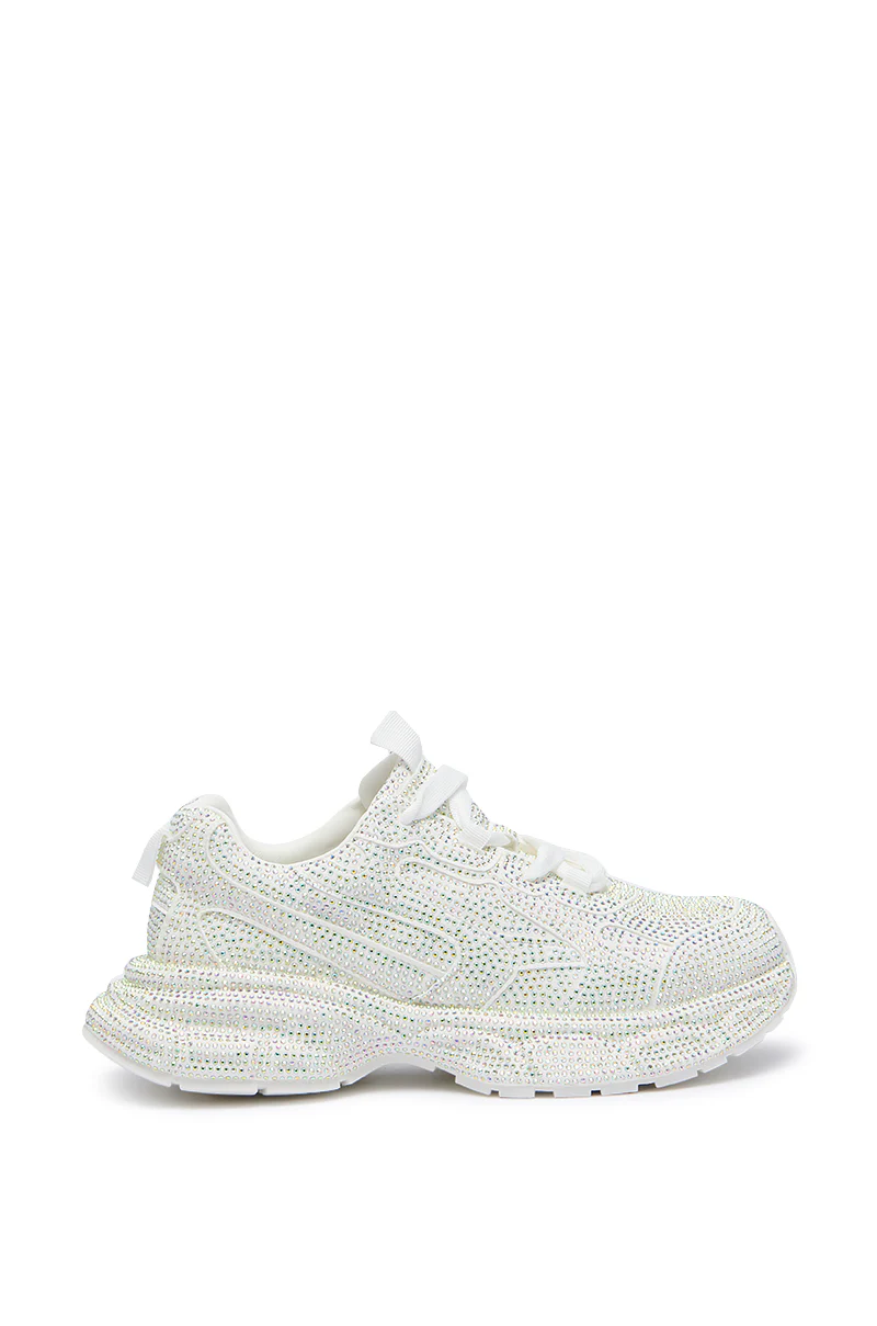 PRINCESS WHITE EMBELLISHED SNEAKER - Image 3
