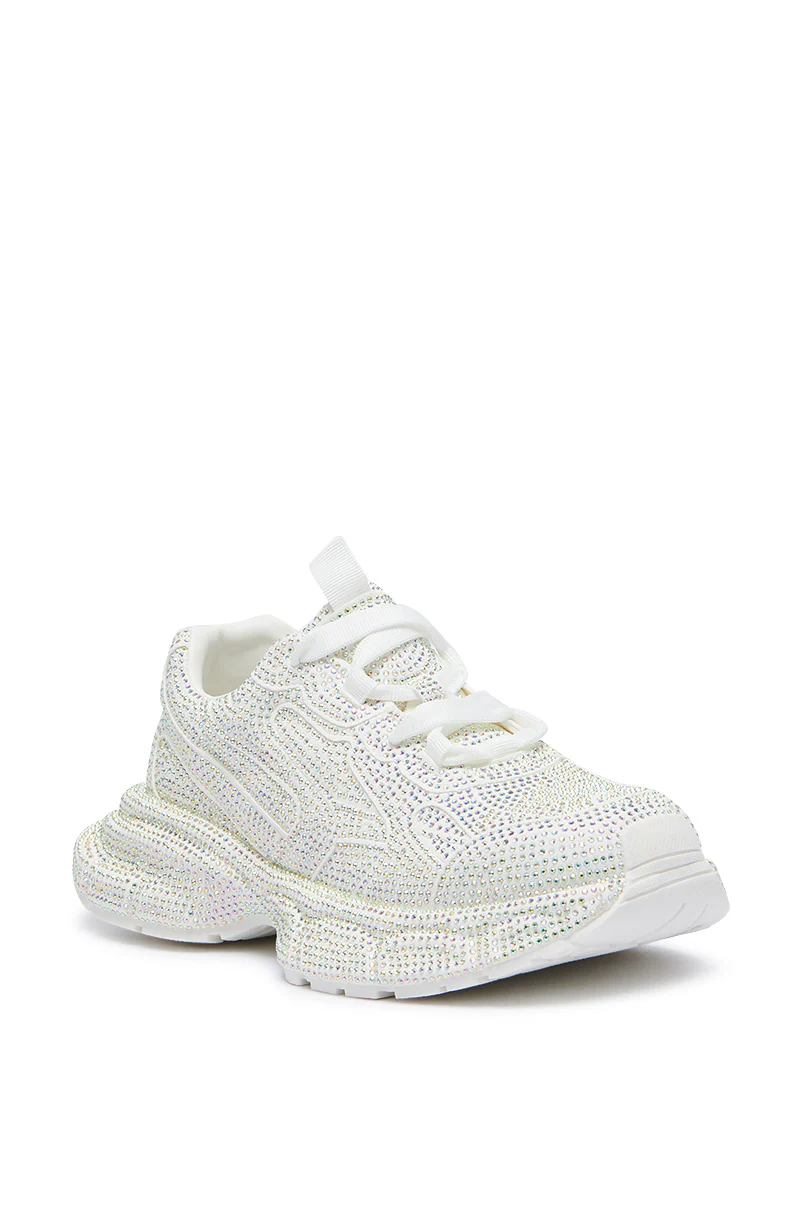 PRINCESS WHITE EMBELLISHED SNEAKER - Image 4