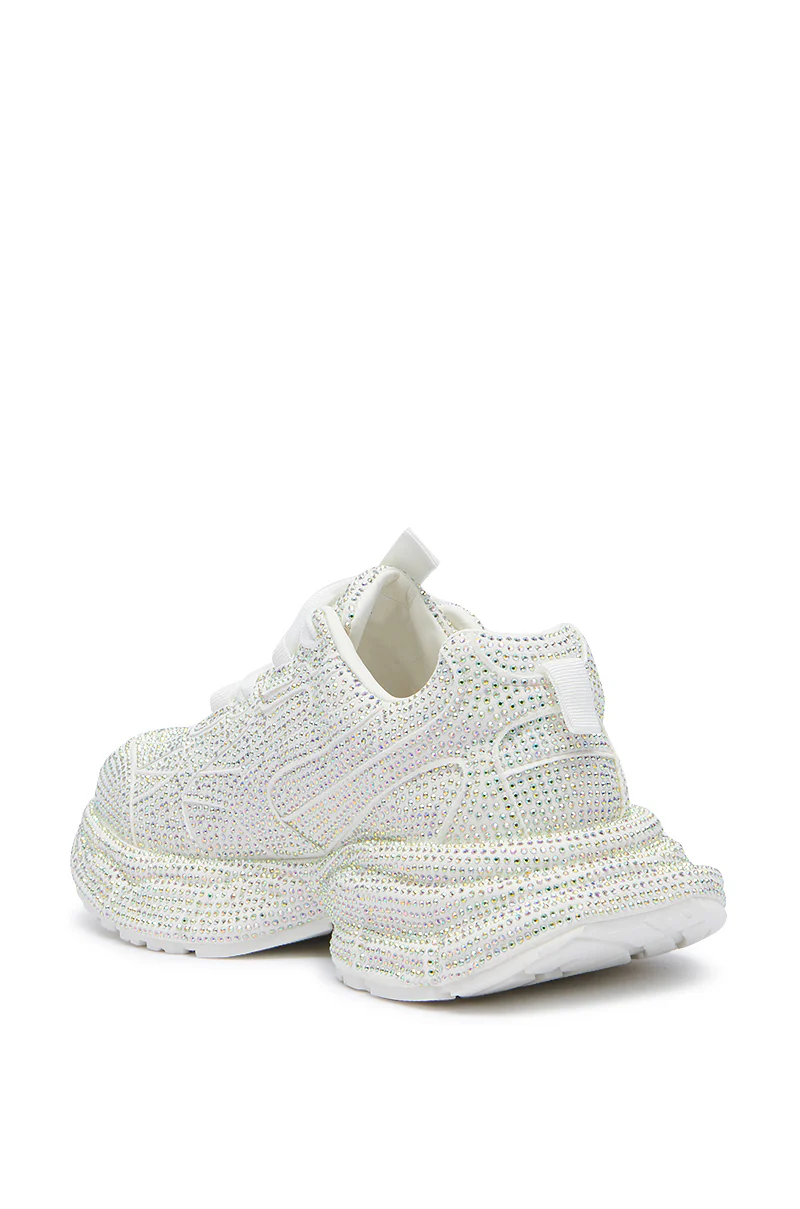 PRINCESS WHITE EMBELLISHED SNEAKER - Image 5