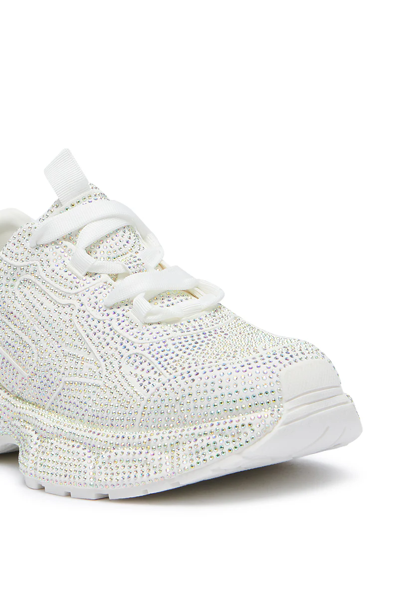 PRINCESS WHITE EMBELLISHED SNEAKER - Image 6