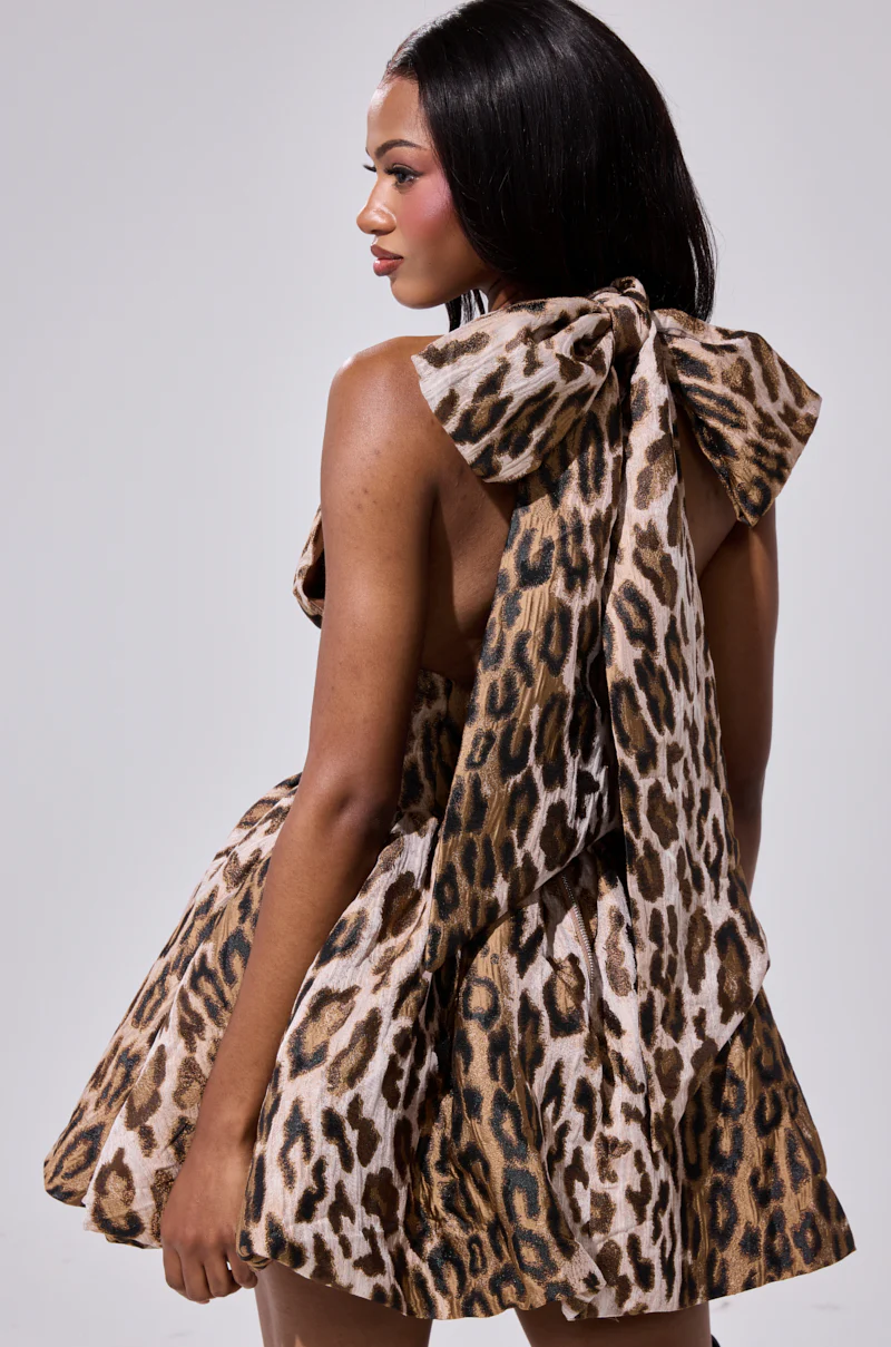 PRINT OF THE SEASON BUBBLE MINI DRESS - Image 2