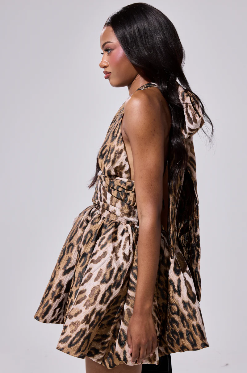 PRINT OF THE SEASON BUBBLE MINI DRESS - Image 4