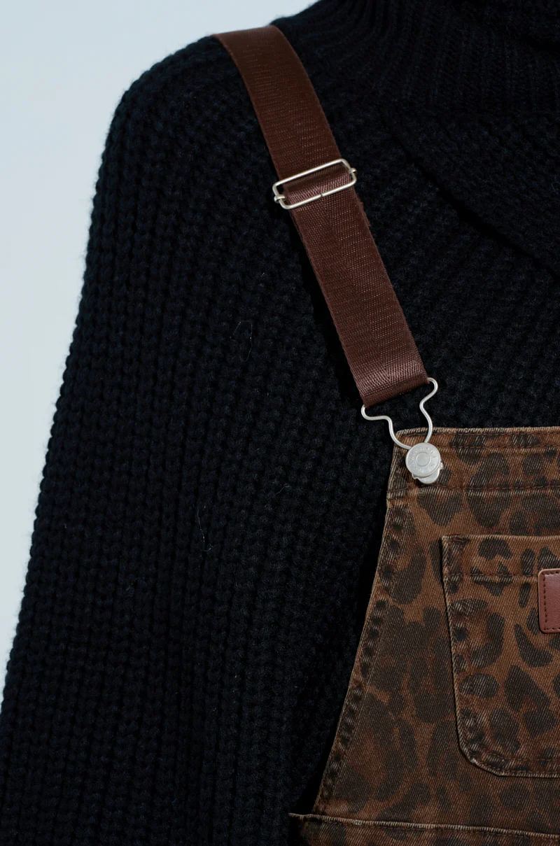 PULL UP ON ME LEOPARD OVERALLS - Image 5