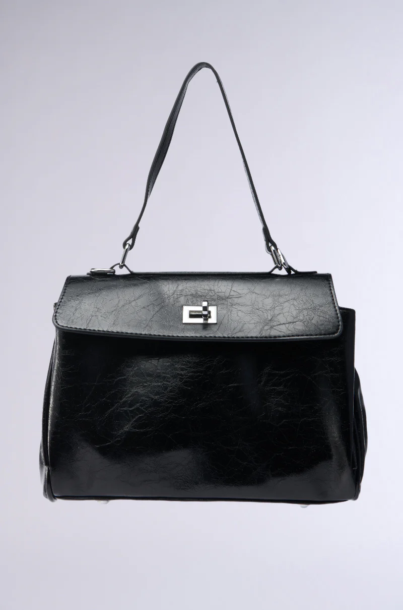 ROXANNE FAUX LEATHER SATCHEL