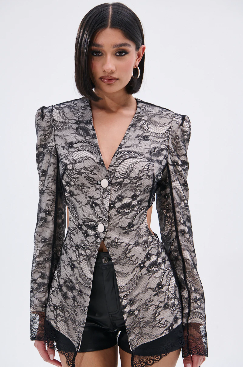 PUSH TO START LACE BLAZER - Image 2