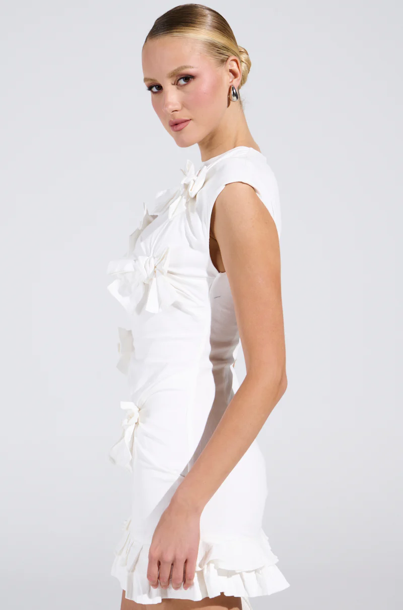 PUT A BOW ON IT LINEN MINI DRESS - Image 3