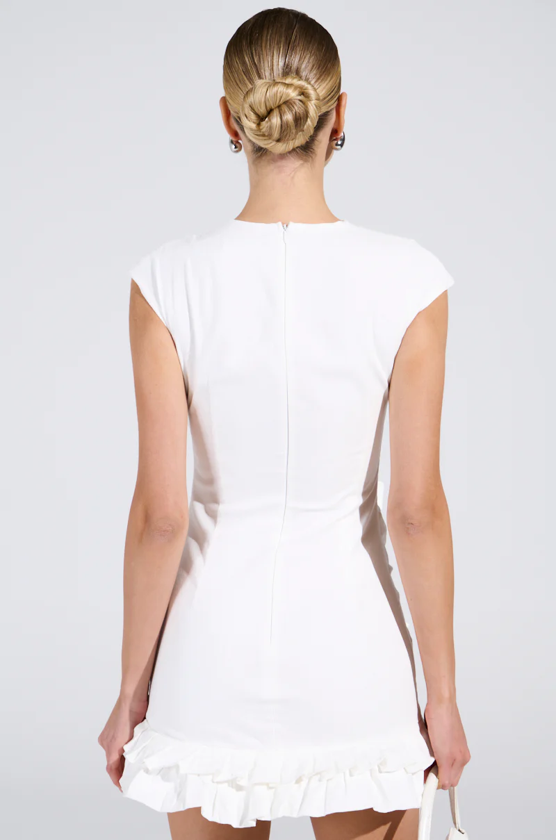 PUT A BOW ON IT LINEN MINI DRESS - Image 4