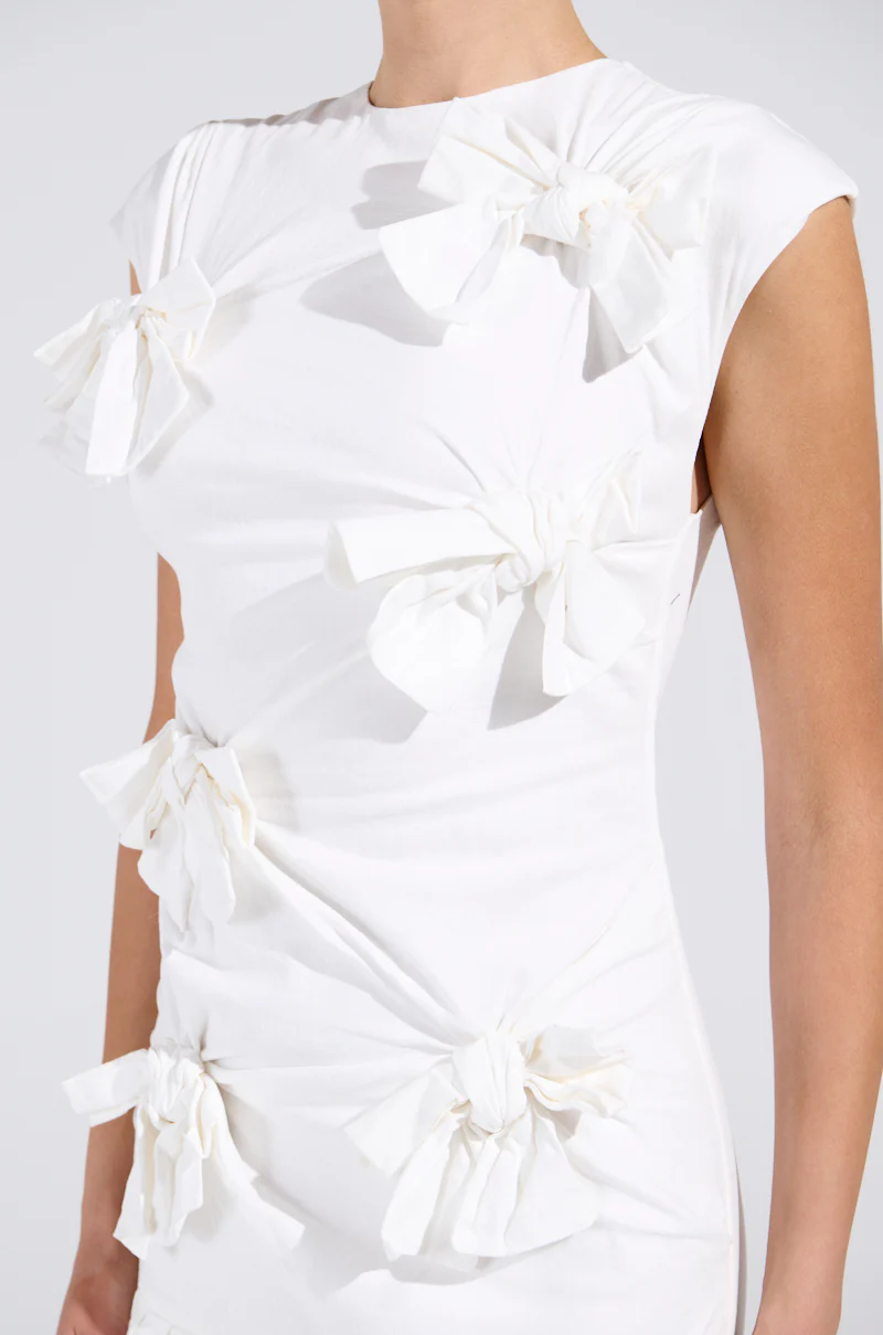 PUT A BOW ON IT LINEN MINI DRESS - Image 8