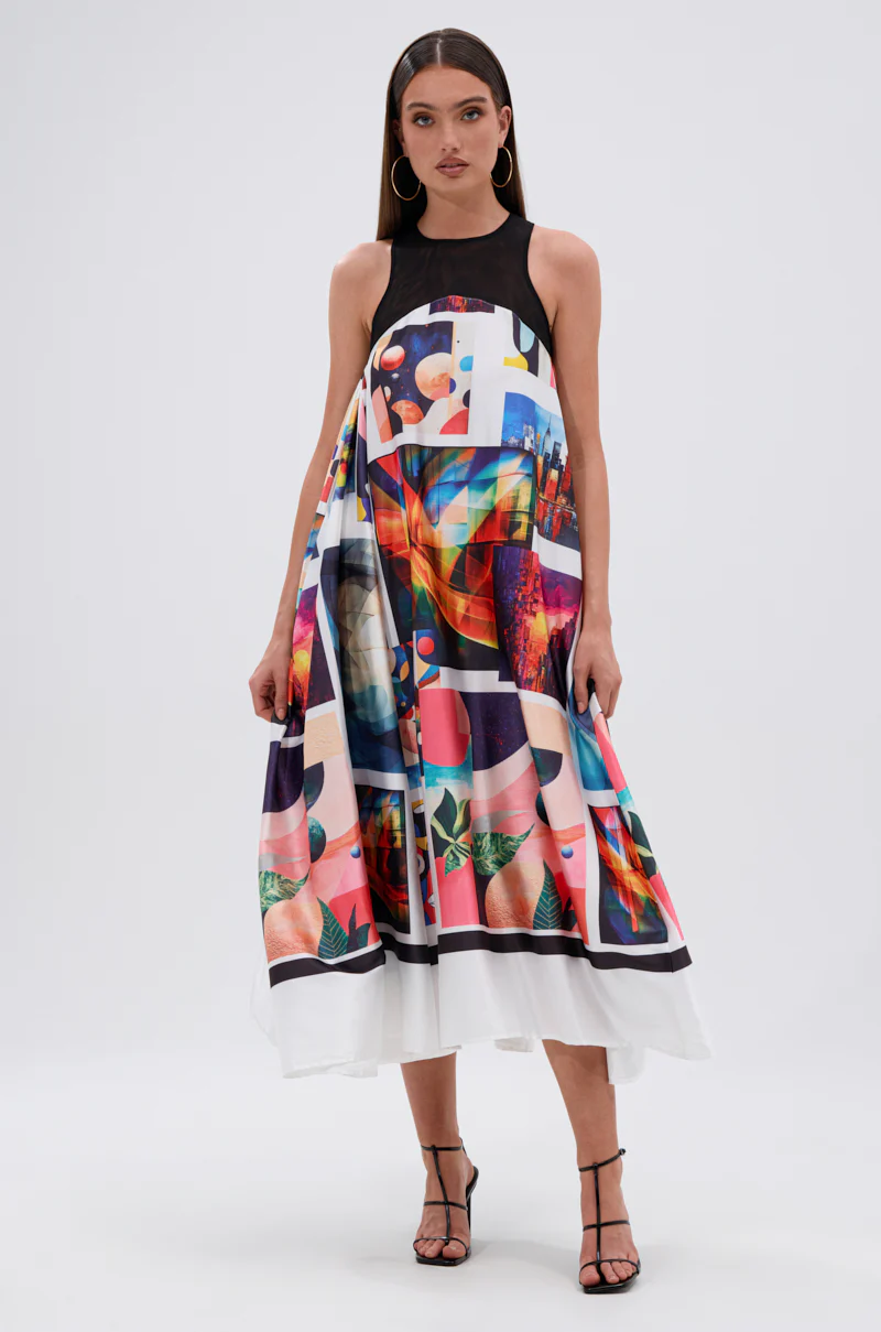 PUT ME IN A MUSEUM PRINTED MIDI DRESS - Image 4