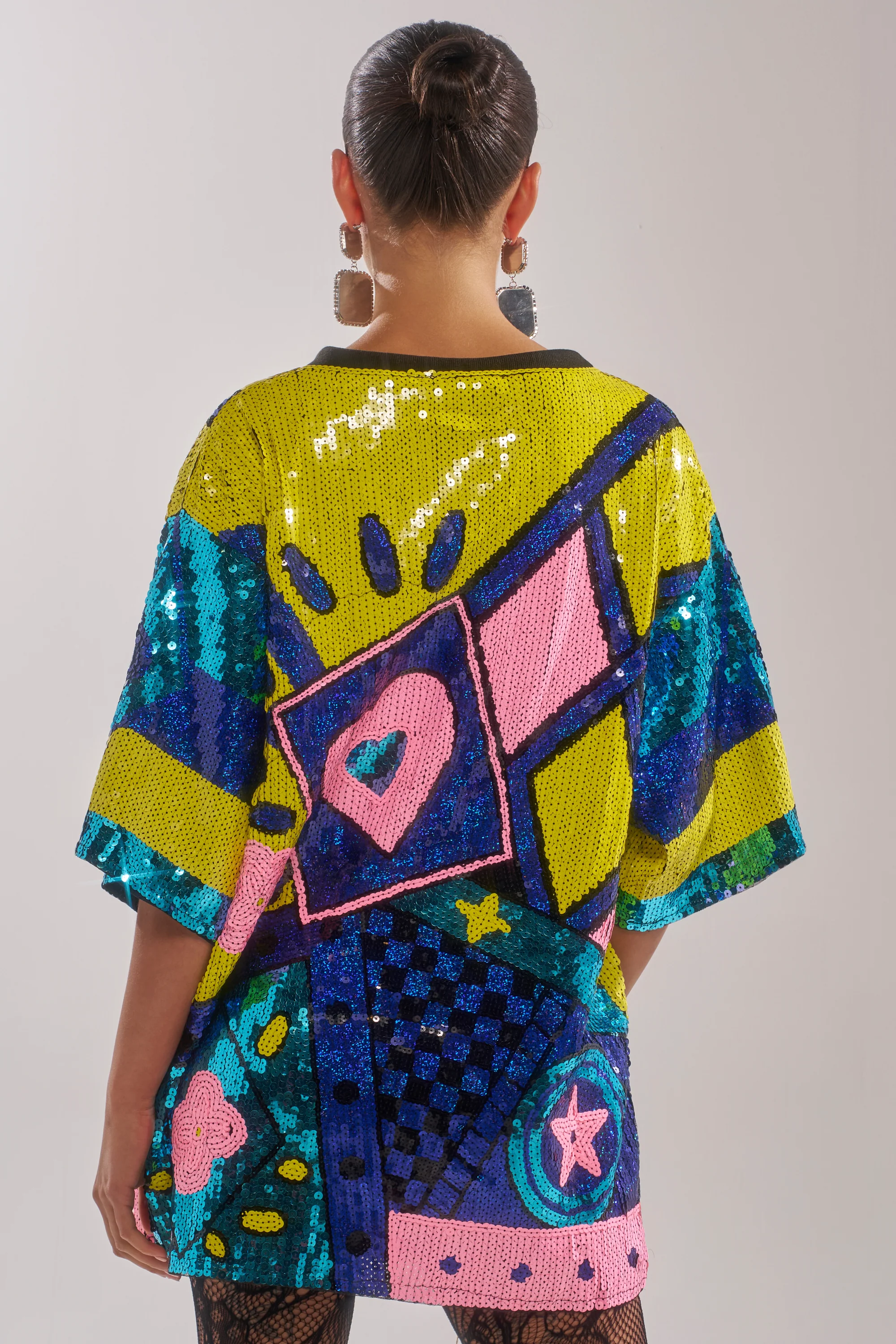 QUEEN OF HEARTS SEQUIN TSHIRT DRESS - Image 4