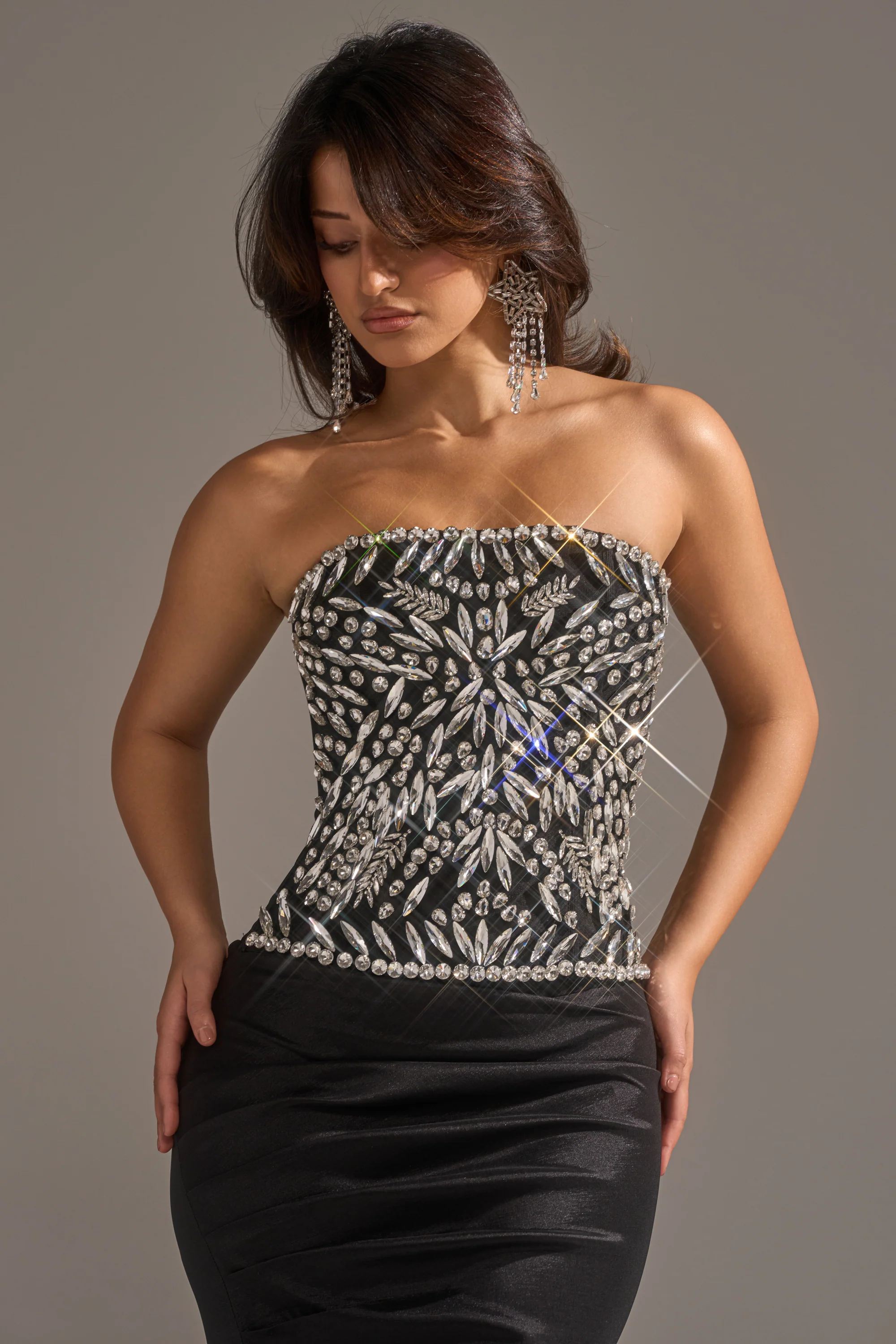 QUEEN OF THE NIGHT RHINESTONE CORSET