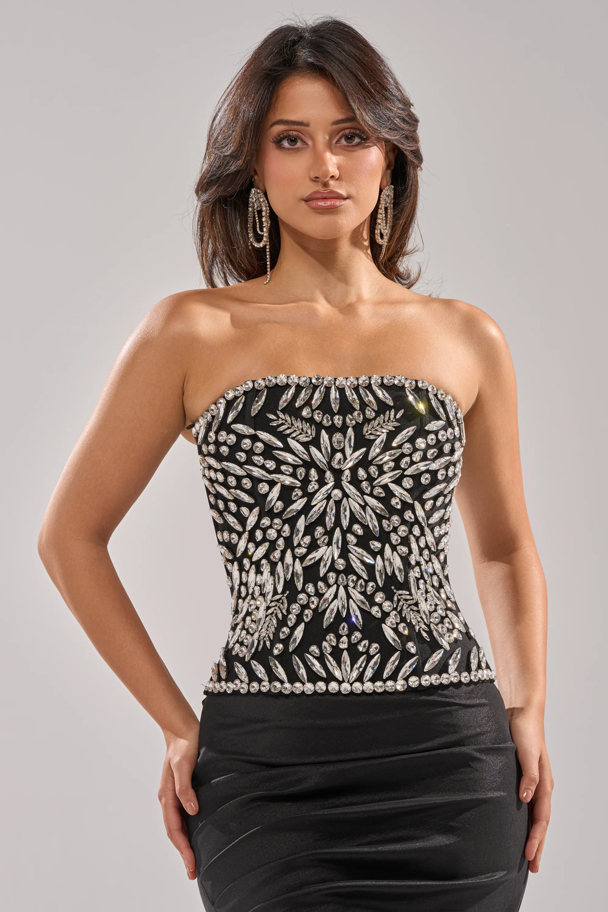 QUEEN OF THE NIGHT RHINESTONE CORSET - Image 2