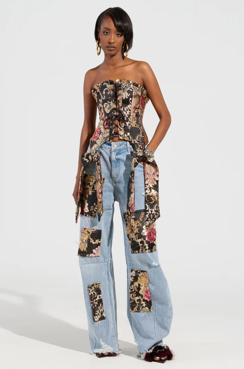 QUEENDOM BROCADE CORSET TOP - Image 7