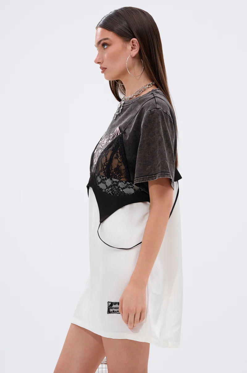 QUIT STARING GRAPHIC TSHIRT DRESS - Image 5