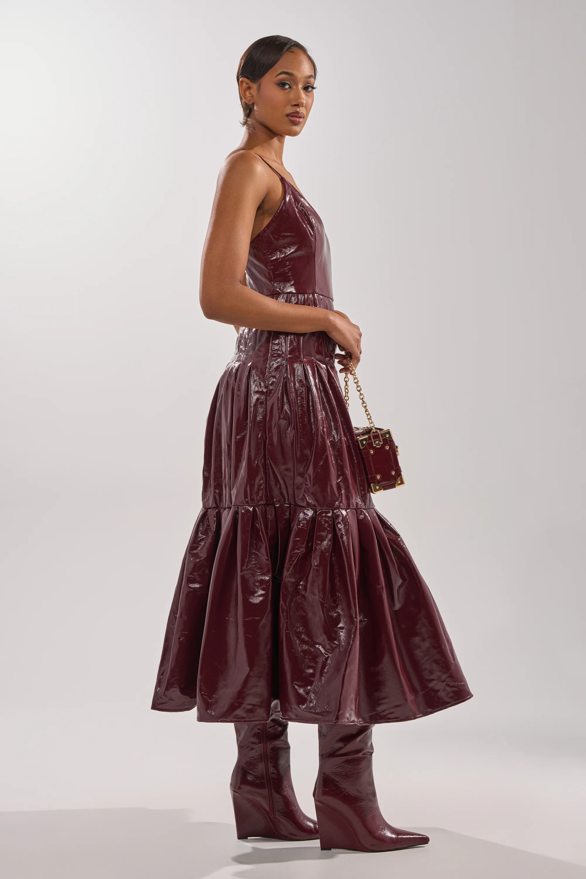 RACHEL PU MAXI DRESS - Image 4