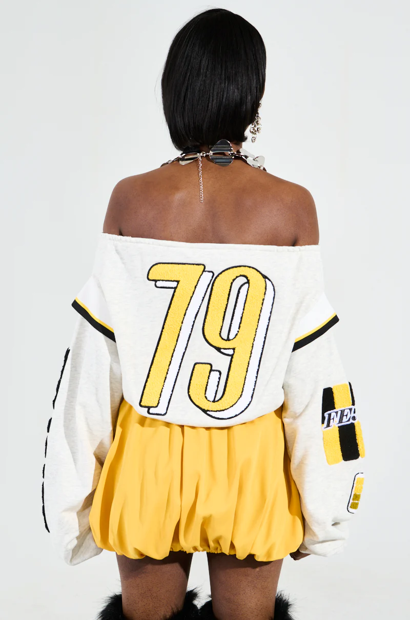 RACING THROUGH OFF THE SHOULDER SWEATSHIRT - Image 5