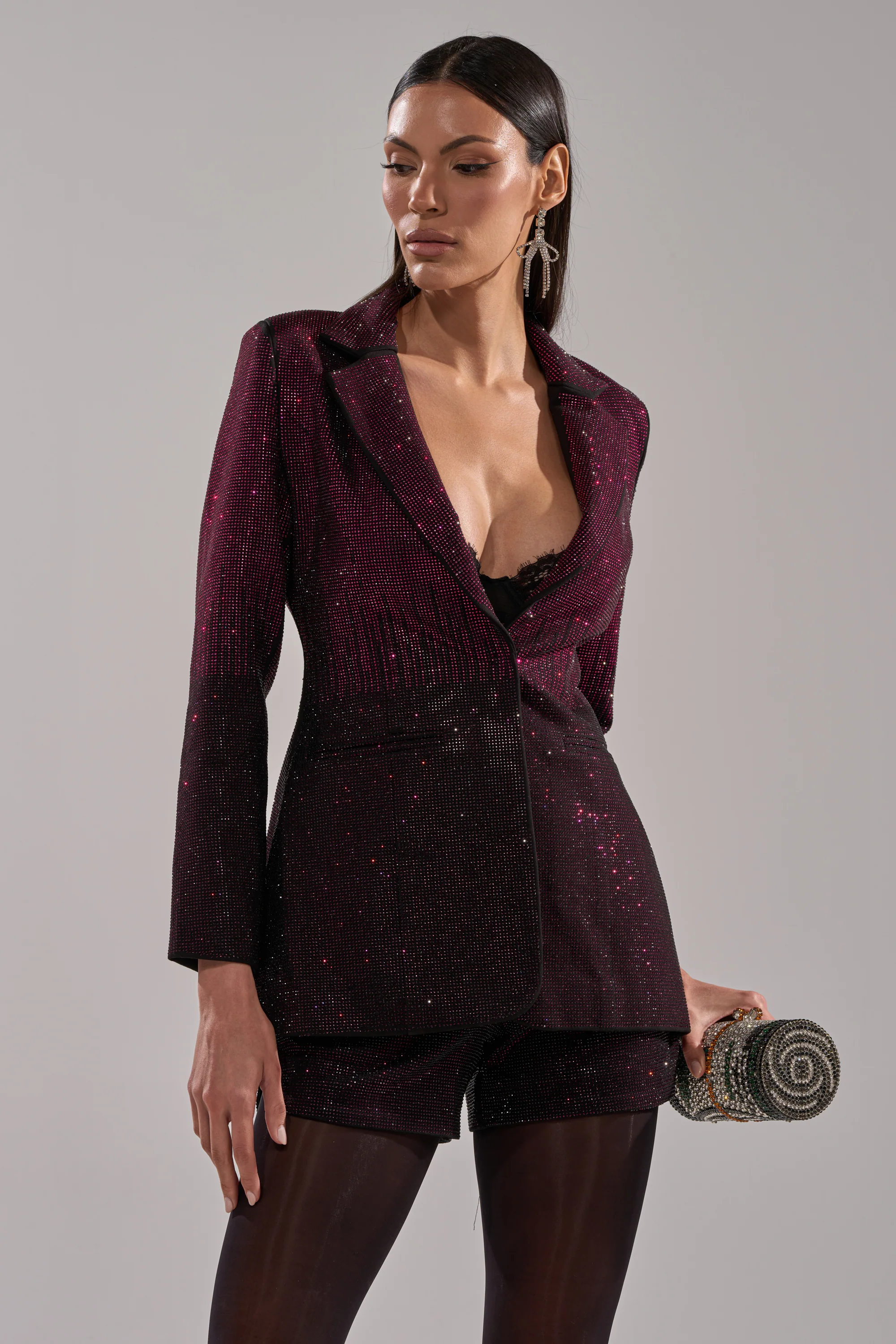 RAISE A GLASS RHINESTONE BLAZER - Image 7