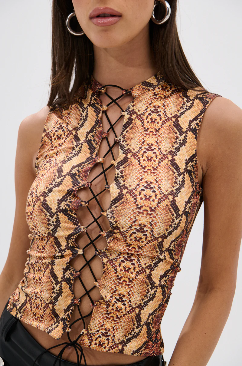 RATTLESNAKE LACE UP TOP - Image 7