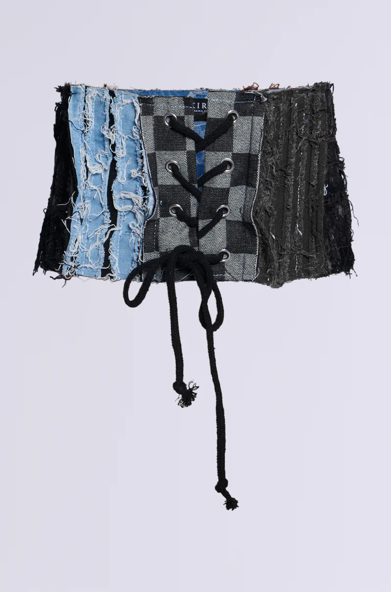RAY DENIM PATCHWORK BELT - Image 4