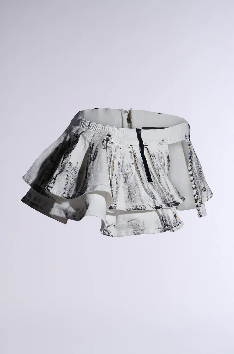 RAYRAY WASHED DENIM BELT SKIRT - Image 3
