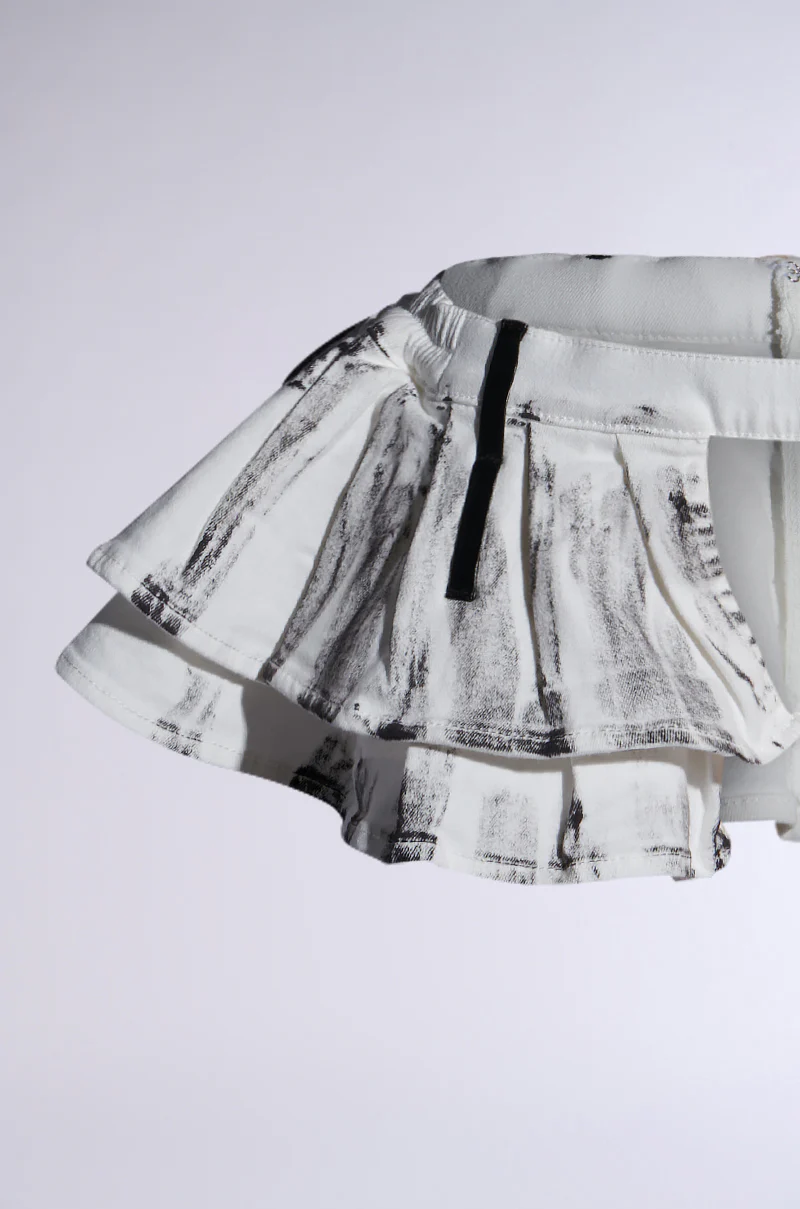 RAYRAY WASHED DENIM BELT SKIRT - Image 4