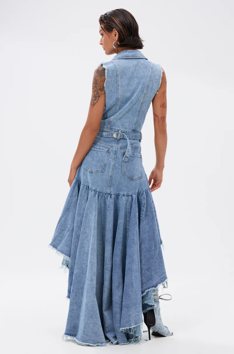 READ IT AND WEEP DENIM MINI DRESS - Image 3