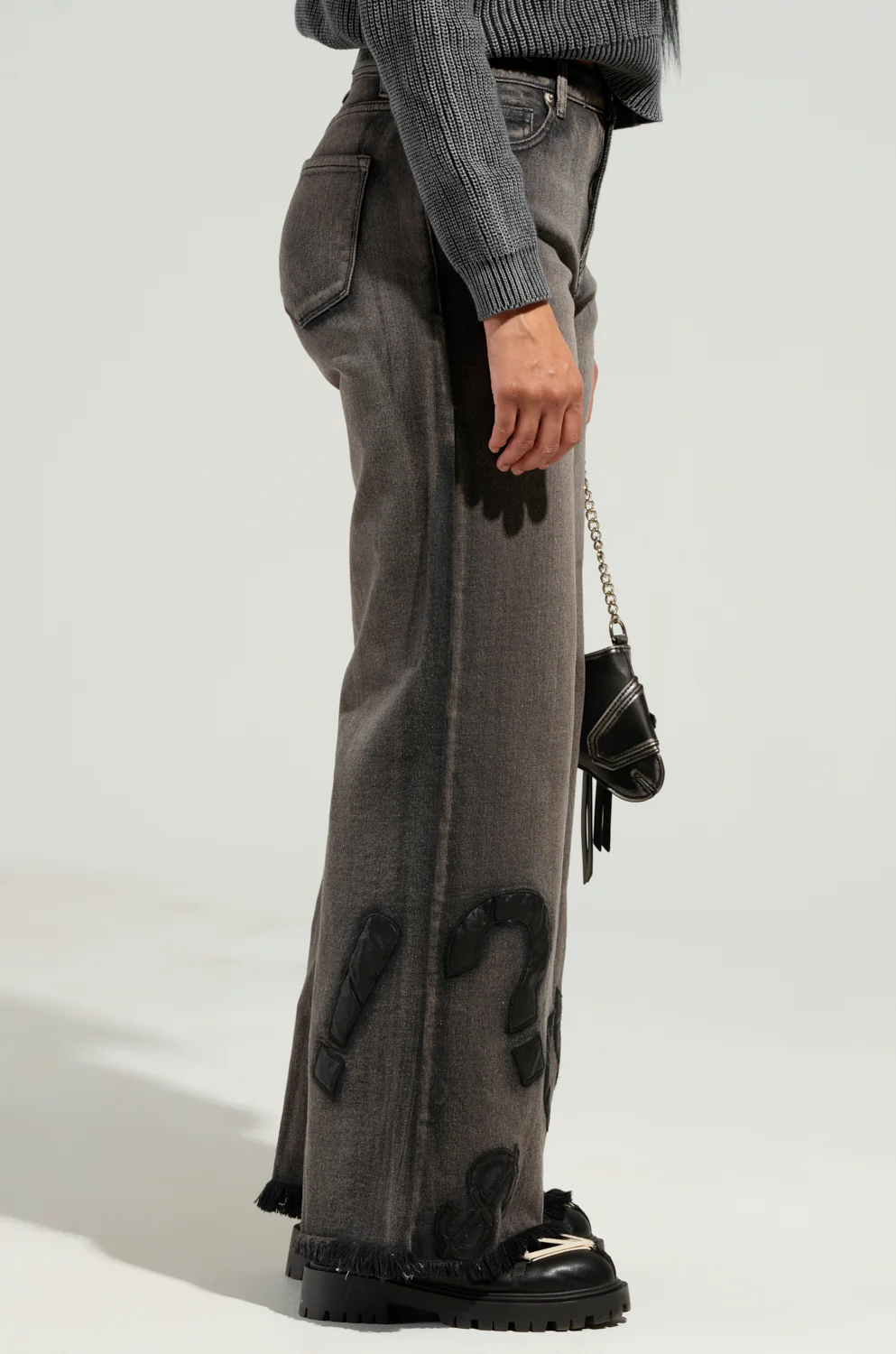 READ MY LIPS PATCHWORK DENIM JEANS - Image 3