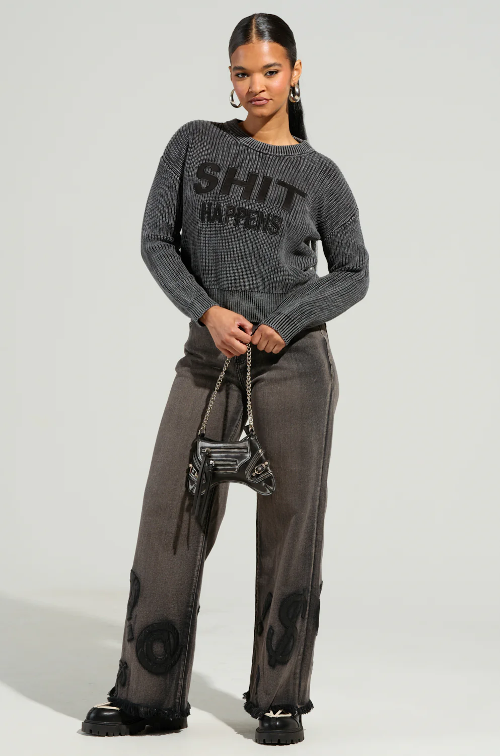 READ MY LIPS PATCHWORK DENIM JEANS - Image 6