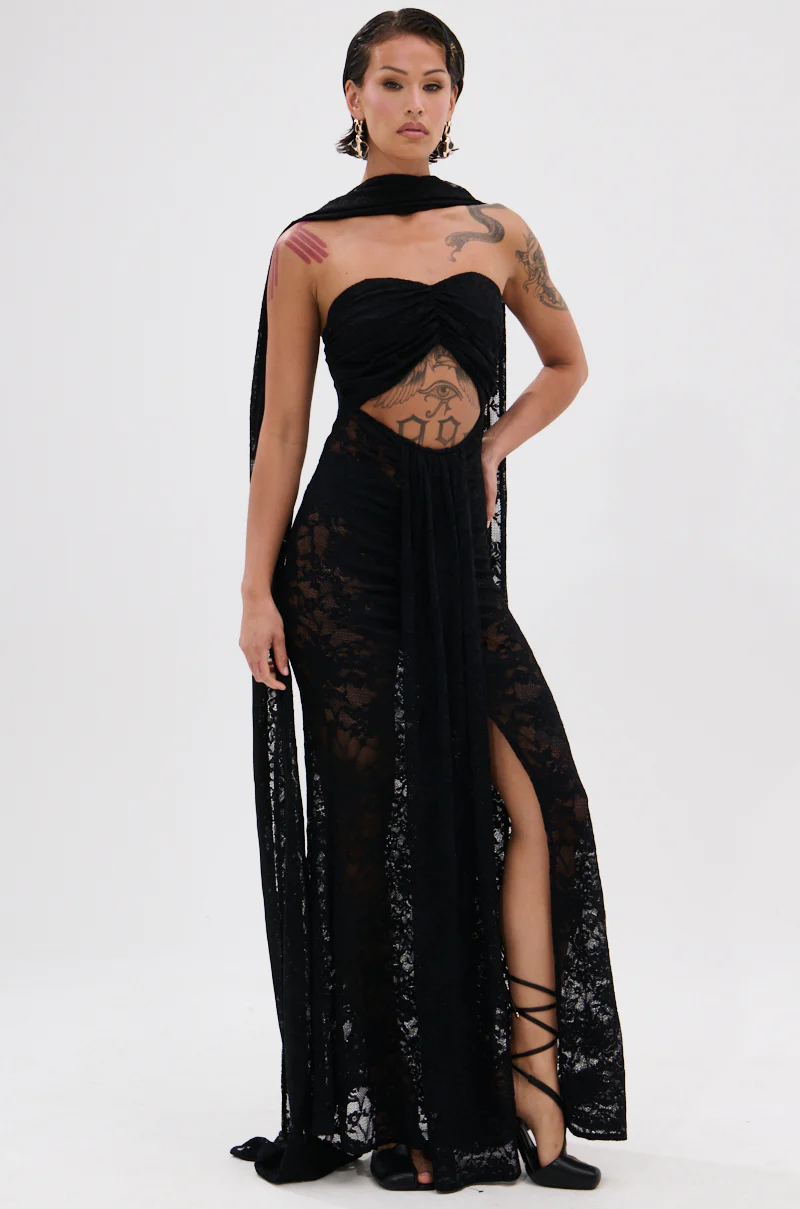 READY FOR A NIGHT OUT LACE MAXI DRESS - Image 2