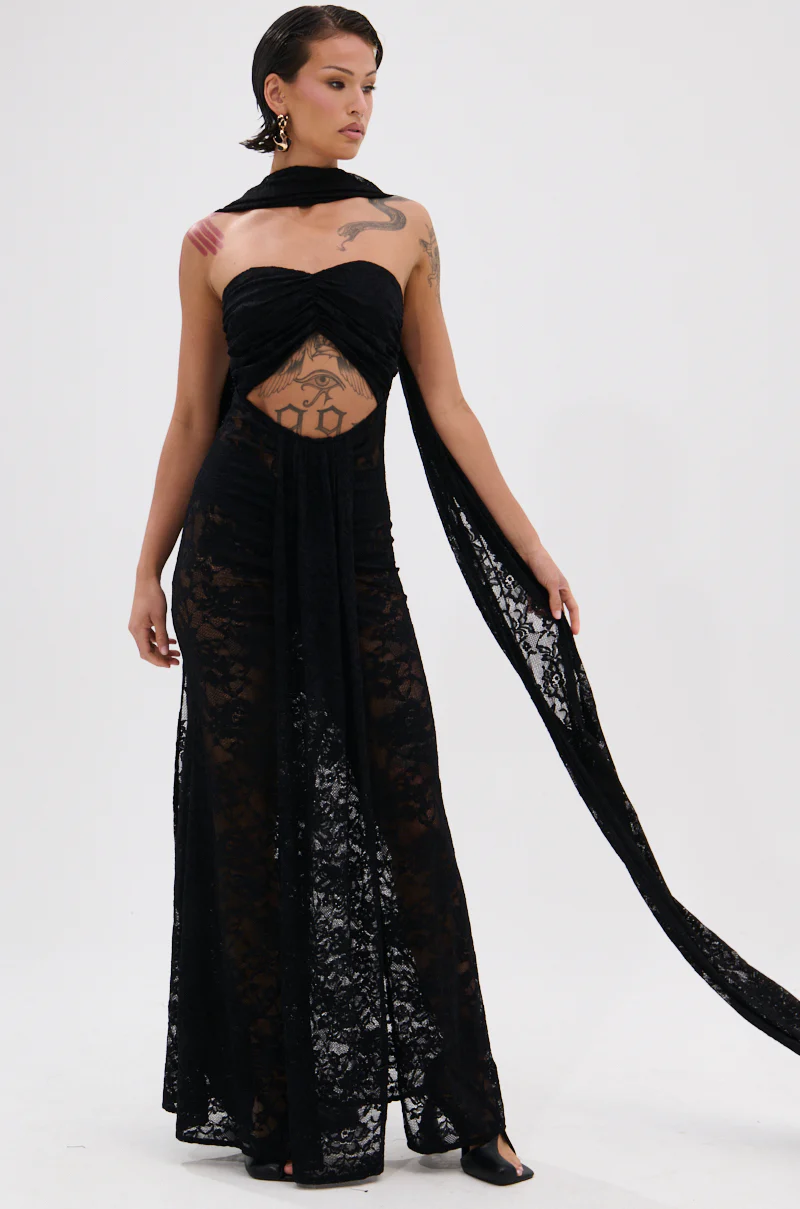 READY FOR A NIGHT OUT LACE MAXI DRESS - Image 3