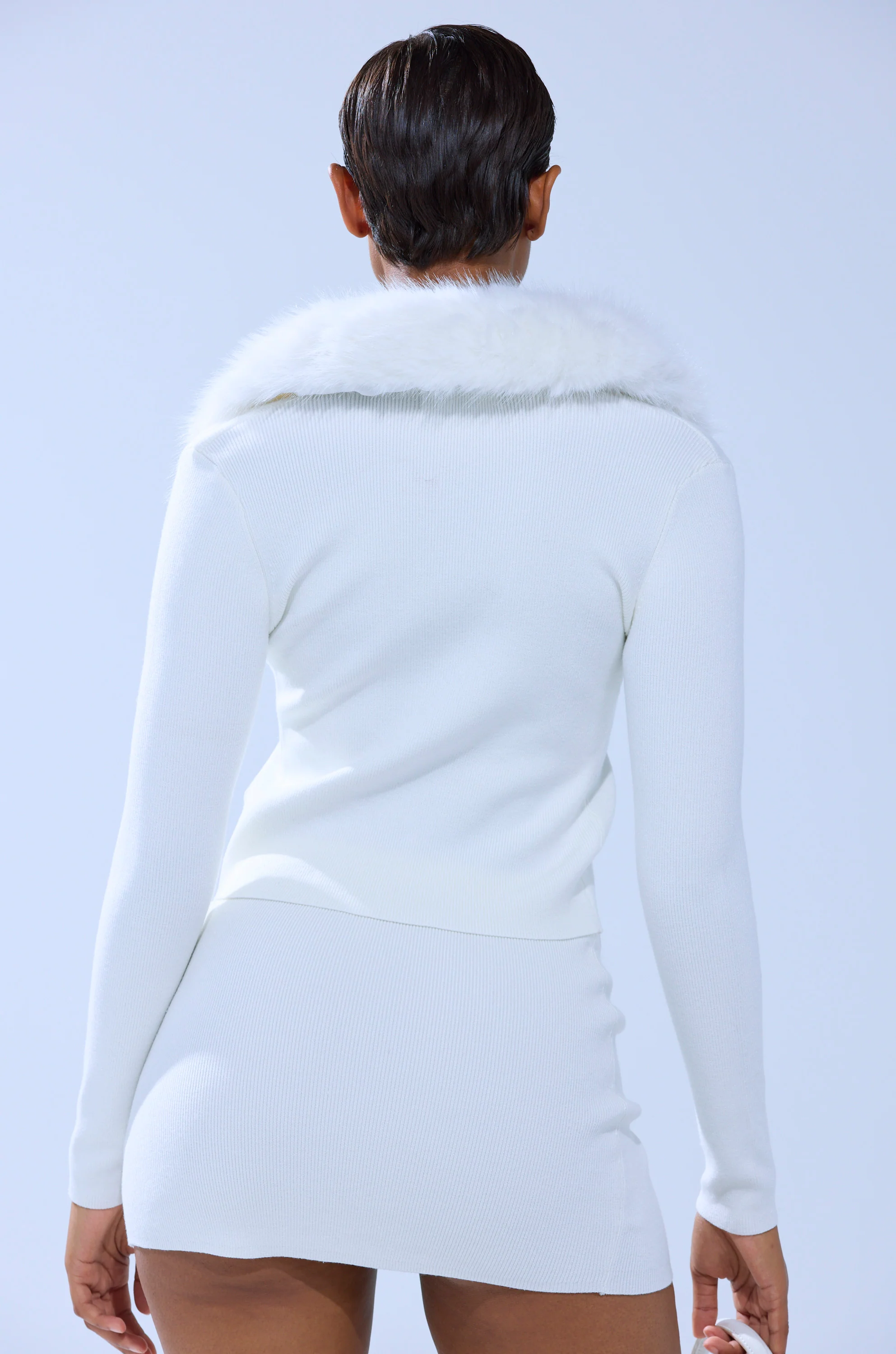 READY FOR THE SNOW CARDIGAN WITH FUR TRIM - Image 6