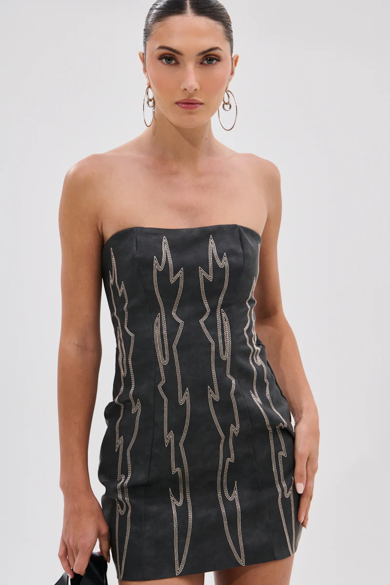 REAL LIFE BOOGIE PU MINI DRESS - Image 2