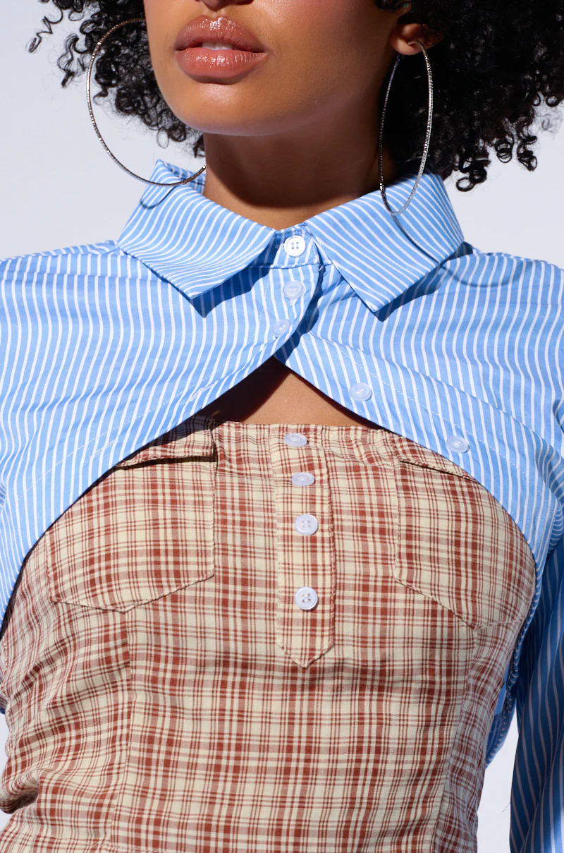 REAL LOVE PLAID TOP - Image 7