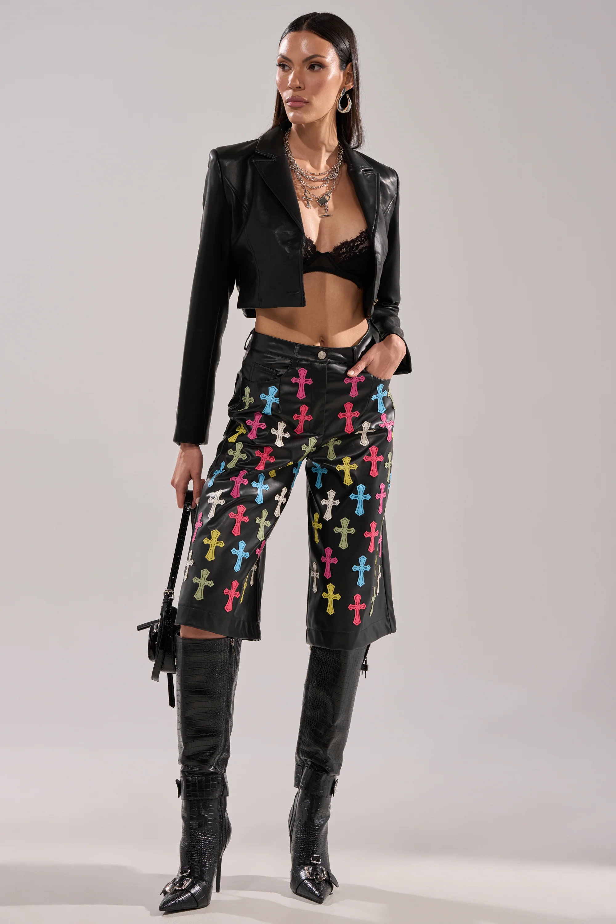 REAL ONE FAUX LEATHER BLAZER - Image 8