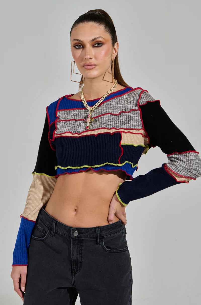 REAL ONE PATCHWORK SWEATER - Image 3