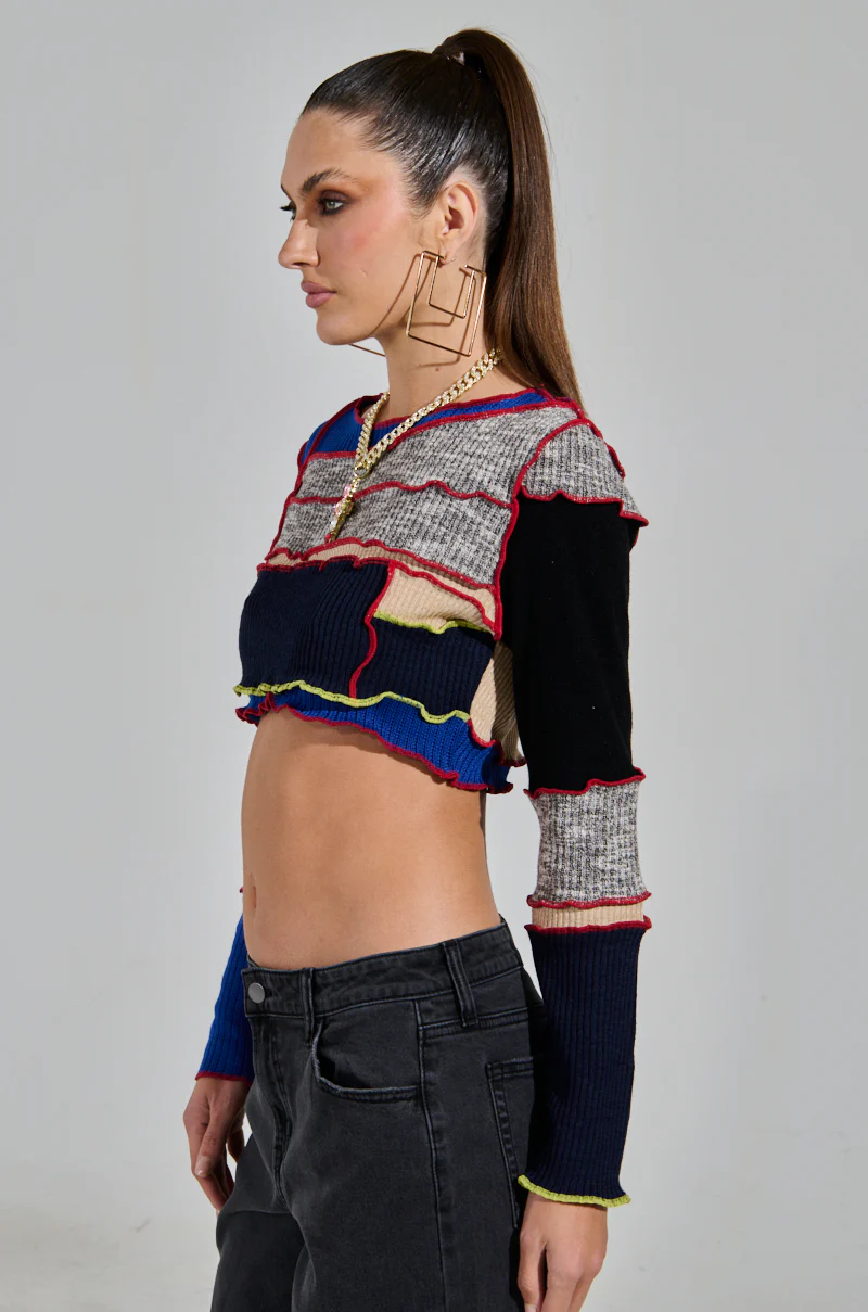 REAL ONE PATCHWORK SWEATER - Image 4