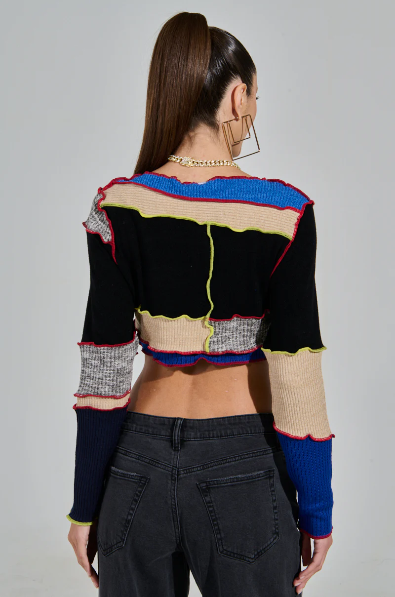 REAL ONE PATCHWORK SWEATER - Image 5