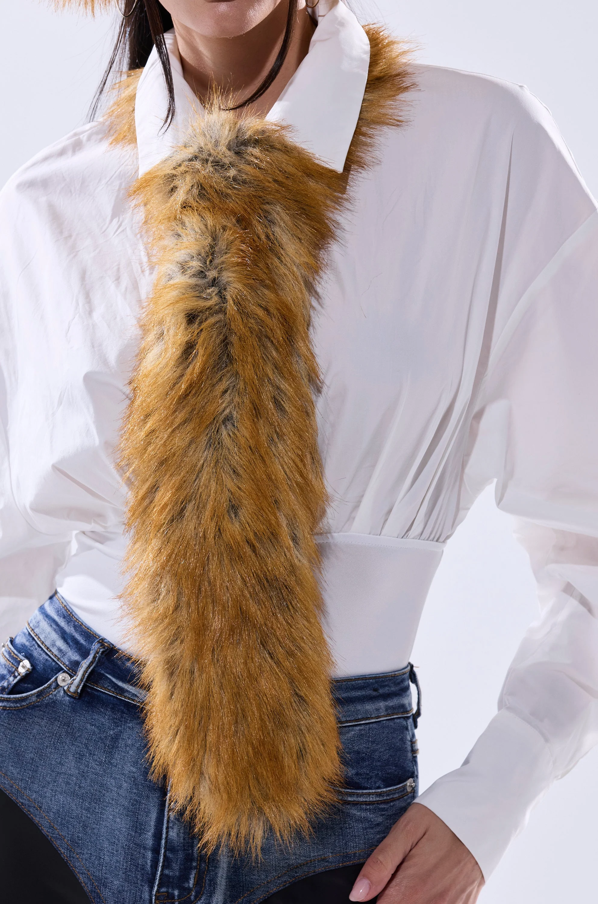 REALLY LIKE THAT FAUX FUR TIE - Image 2