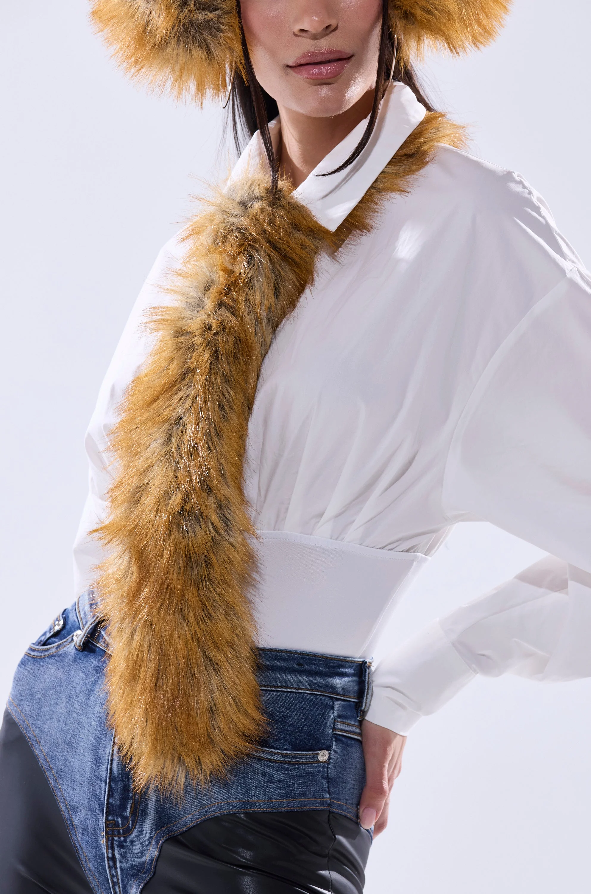 REALLY LIKE THAT FAUX FUR TIE - Image 3