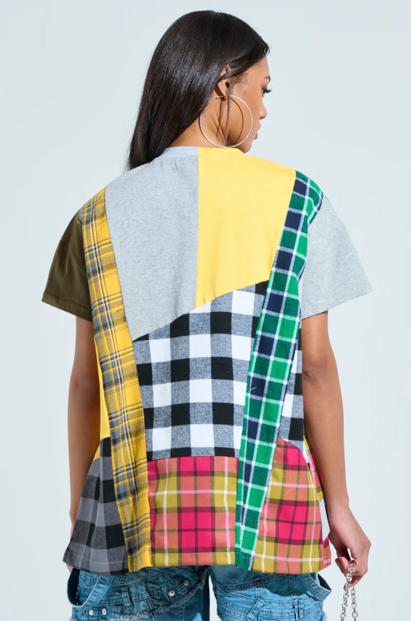 REBUILT OVERSIZED FLANNEL T-SHIRT - Image 5
