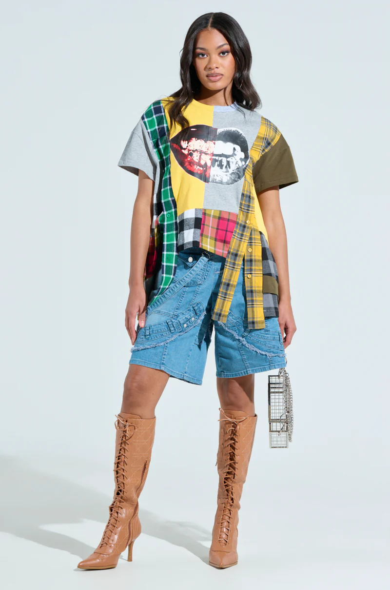 REBUILT OVERSIZED FLANNEL T-SHIRT - Image 6