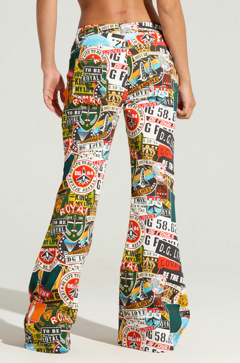 RED LIGHT LOW RISE FLARE DENIM - Image 5