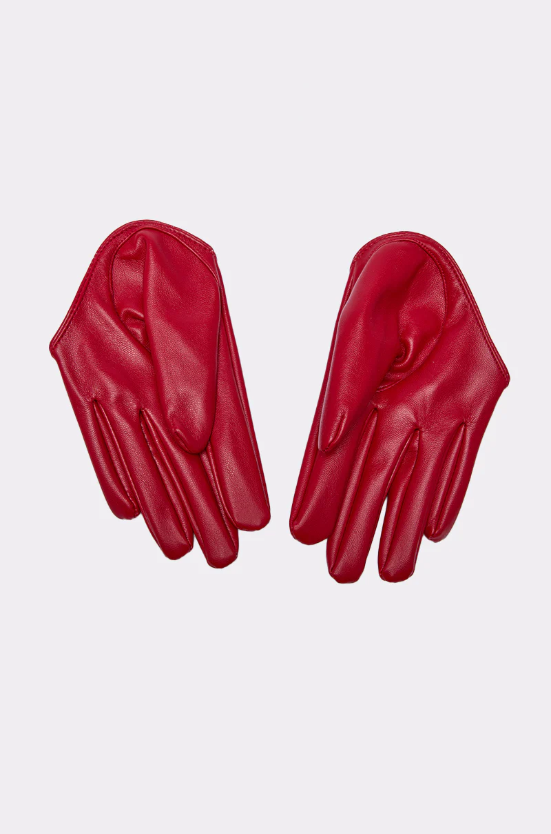 RED ROOM PU GLOVES - Image 3