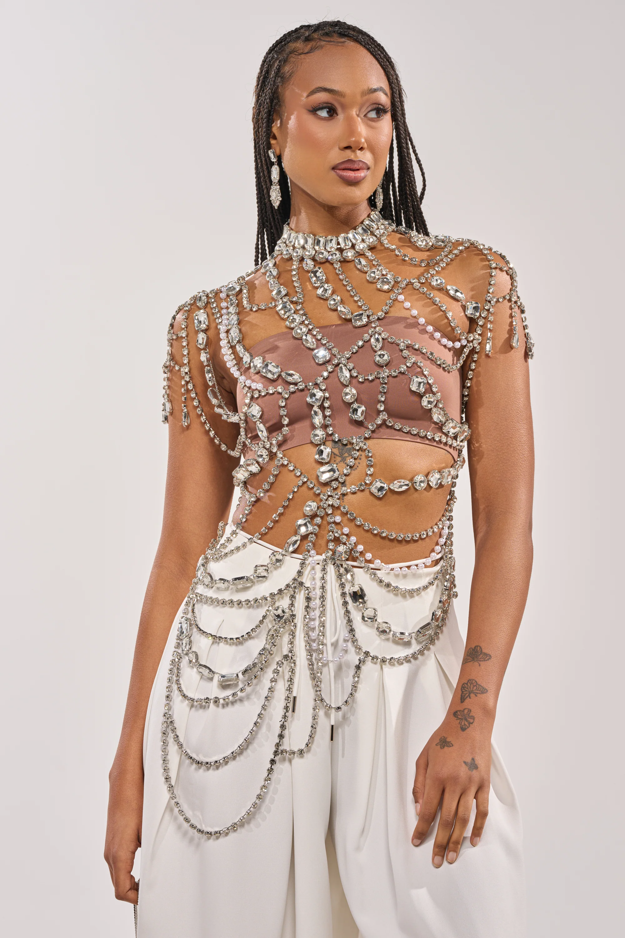 REGAL RHINESTONE CHAIN TOP - Image 2