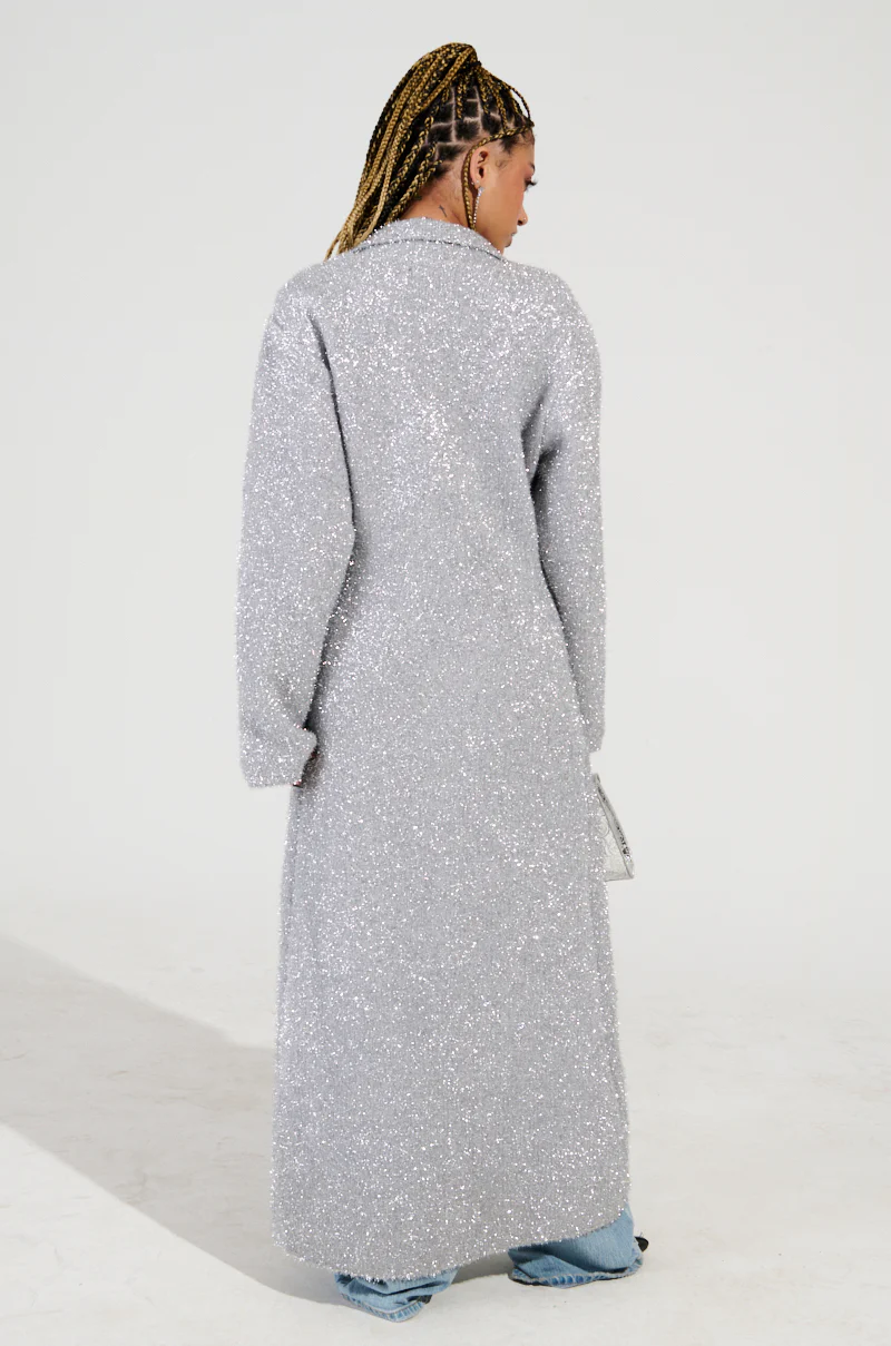 RELAXED FIT GLITTER TRENCH - Image 5