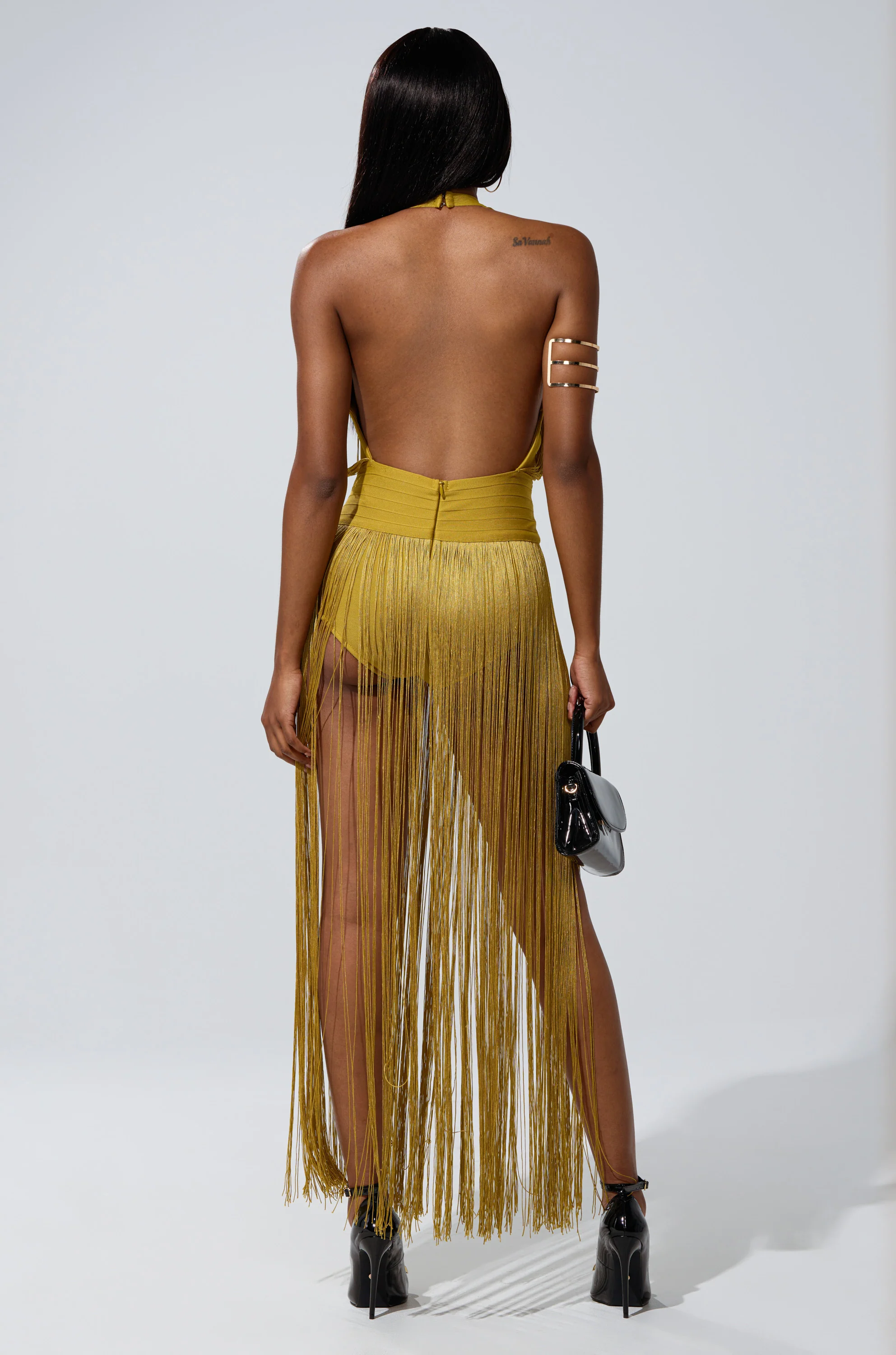 RENEE FRINGE ROMPER IN GREEN - Image 8