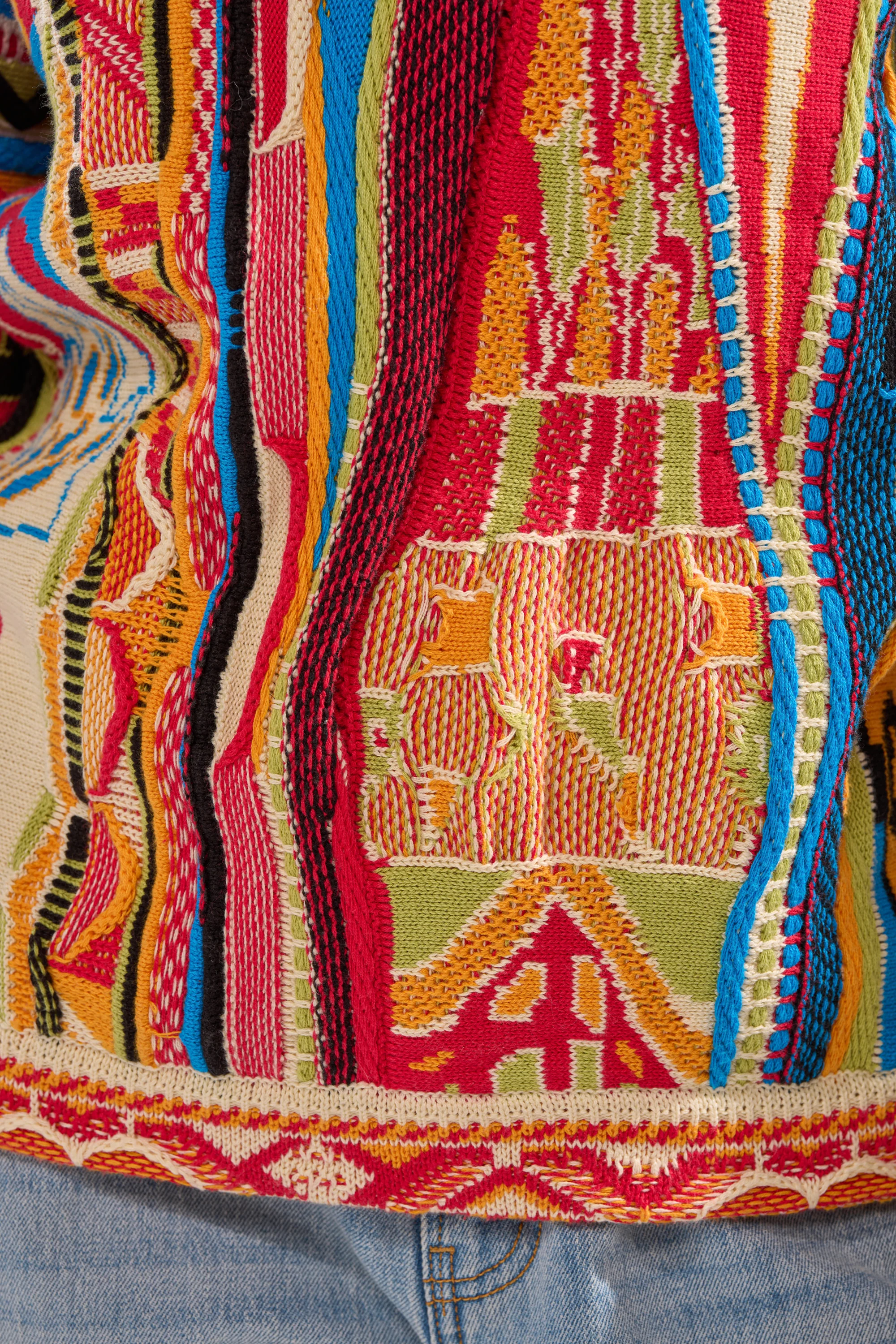 RETRO OVERSIZED SWEATER IN MULTI - Image 9