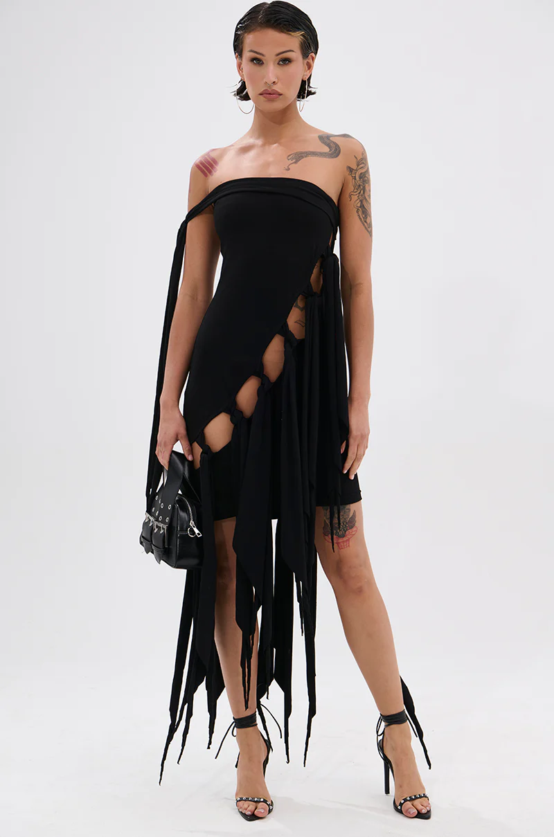 REVERIE MINI DRESS WITH TIES - Image 2