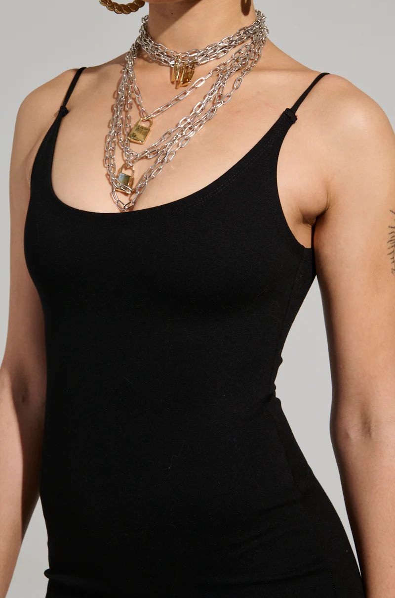 REYLA MINI BODYCON DRESS IN BLACK - Image 6